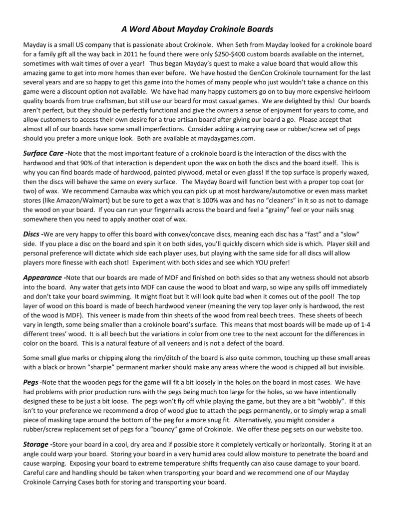 Crokinole ELITE Edition Hardwood Board (2026 Edition) in Maple or Cherry PREORDER