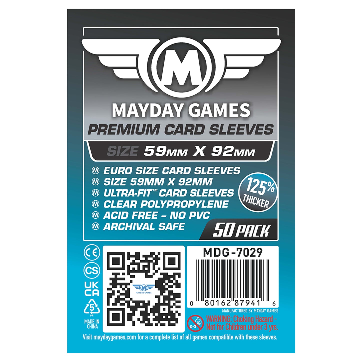 Euro Game Card Sleeves (59x92mm) Standard 7028 or Premium 7029