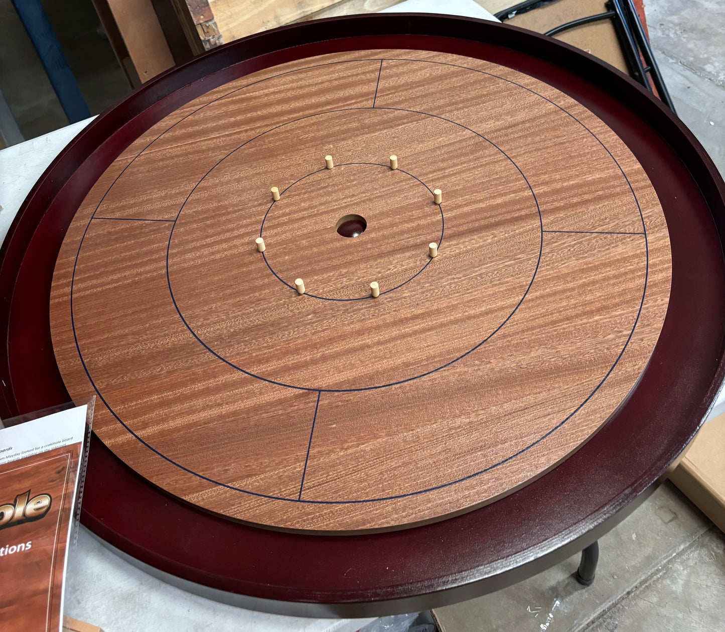 Crokinole TOURNAMENT Edition Hardwood Board (2026 Edition) Maple Or Cherry PREORDER