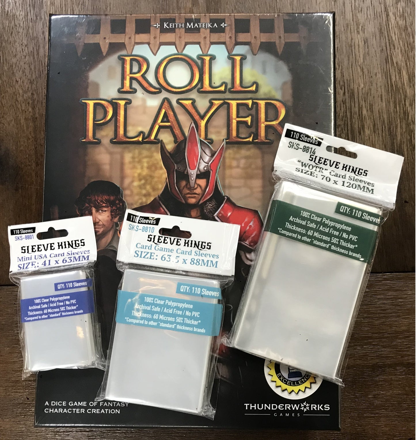 "ROLL PLAYER - Fiends & Familiars" Expansion Compatible Sleeve Bundle (8803 X 1 + 8810 X 1 + 8814 X 1)