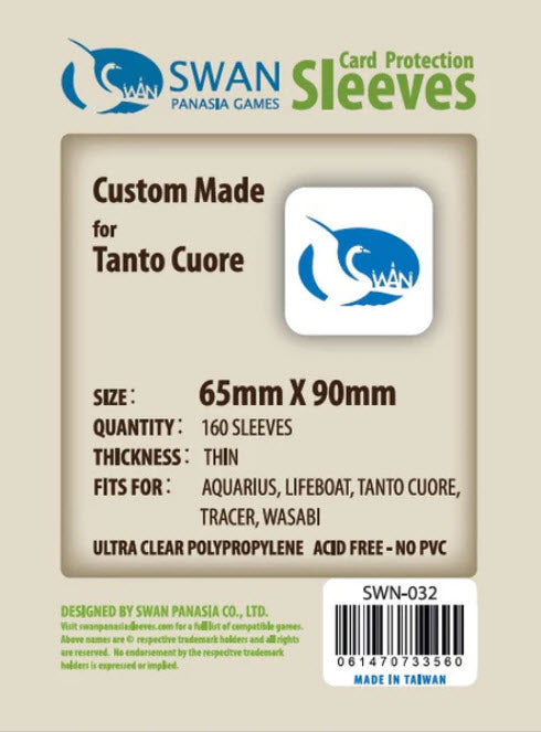 65x90mm Standard Card Sleeve -160 pack, Thin Sleeves (SWN-032)