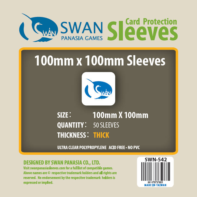 100x100mm - 50 Pack, Thick sleeves (SWN-542)