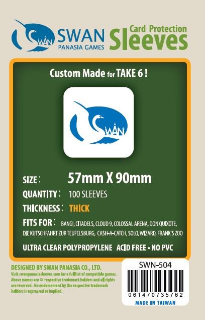 57x90mm Standard USA -100 pack, Thick Sleeves (SWN-504)