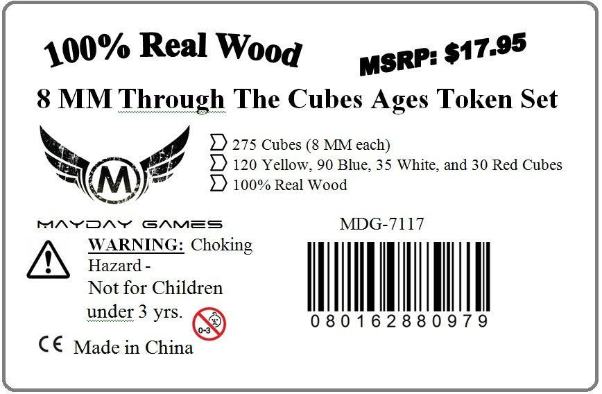 Cube Token Set for Through The Ages - - Mayday Games