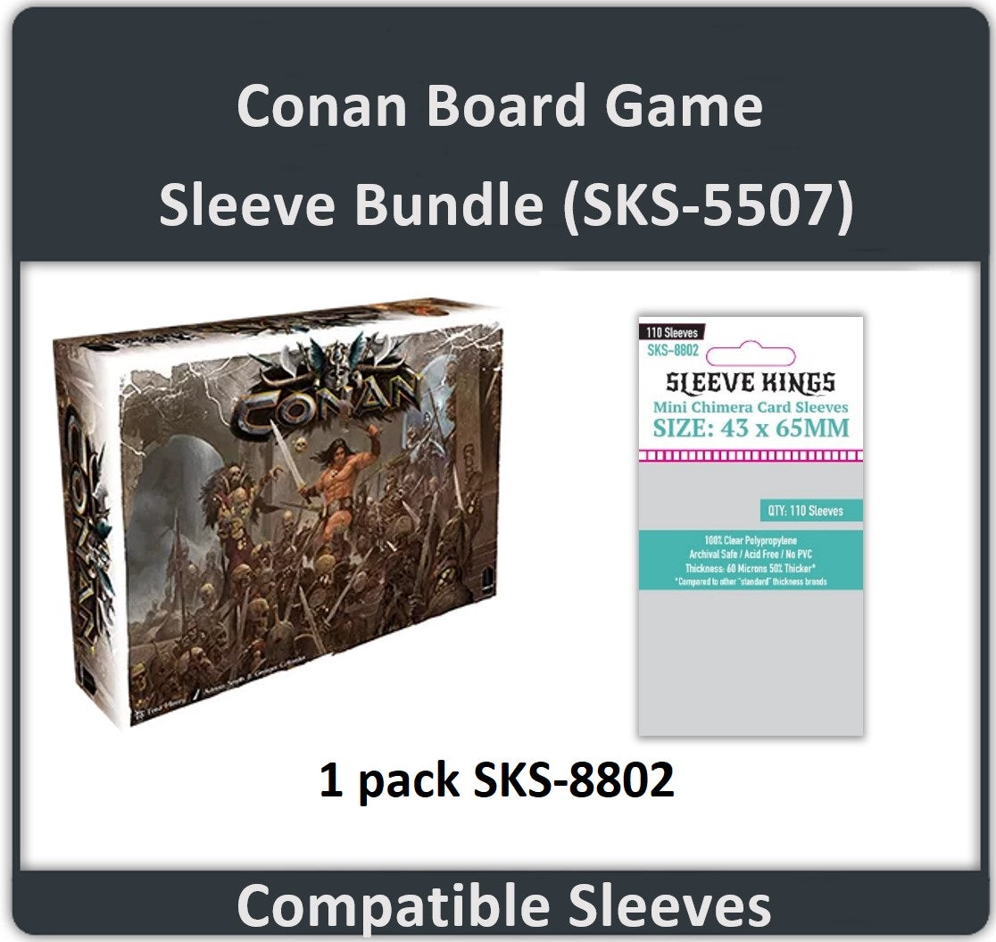 "Conan Board Game" Compatible Sleeve Bundle (8802 X 1)