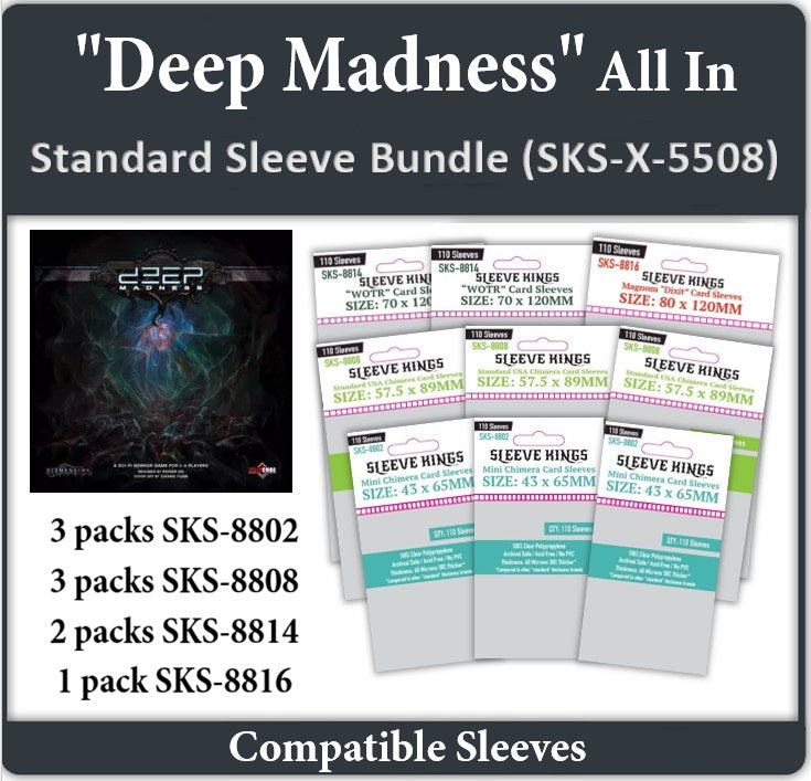 "Deep Madness" Compatible All-In Sleeve Bundle (8802 X 3 + 8808 X 3 + 8814 X 1 + 8816 X1)