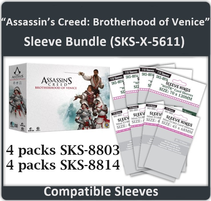 "Assassin's Creed: Brotherhood of Venice ALL IN" Compatible Sleeve Bundle (8803 X 4 + 8814 X 4)