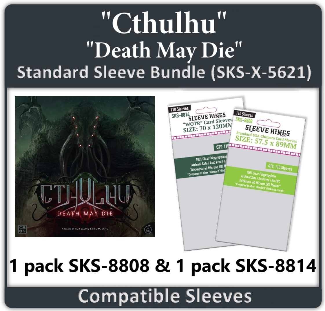 "Cthulhu: Death May Die" Compatible Sleeve Bundle (8808 X 1 + 8814 X 1)