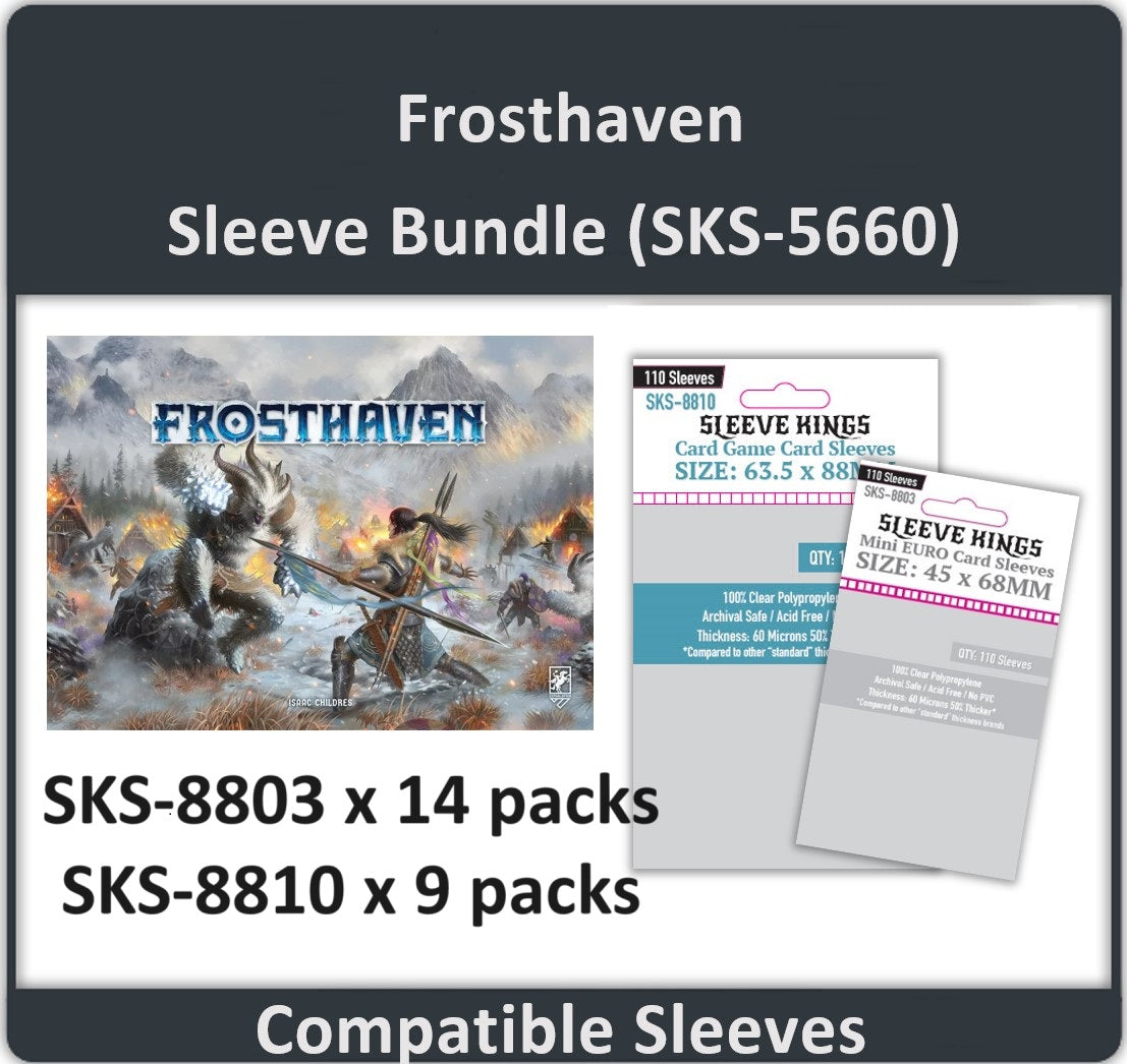 "Frosthaven" Compatible Sleeve Bundle (8803 X 14, 8810 X 9)