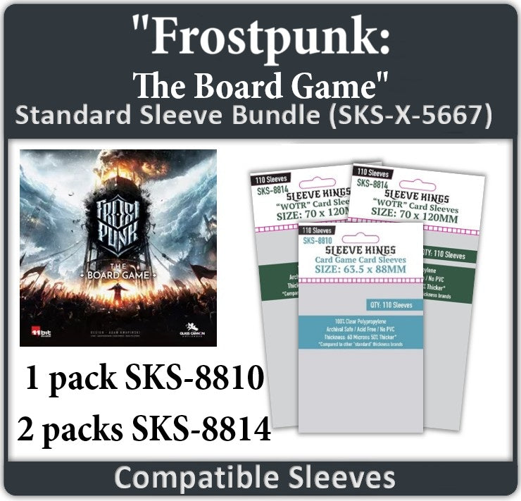 "Frostpunk: The Board Game" Compatible Sleeve Bundle (8810 X 1 + 8814 X 2)