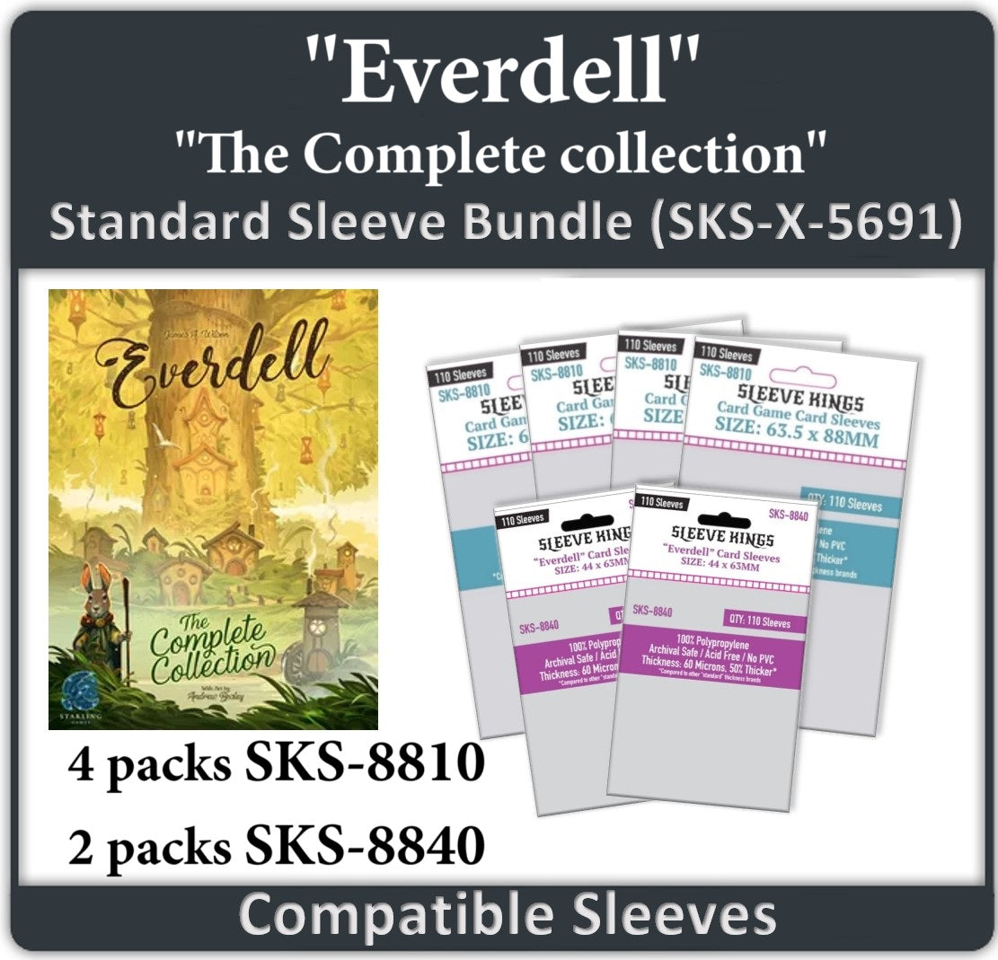 "Everdell The Complete Collection" Compatible Sleeve Bundle (8810 X 4 + 8840 X 2)