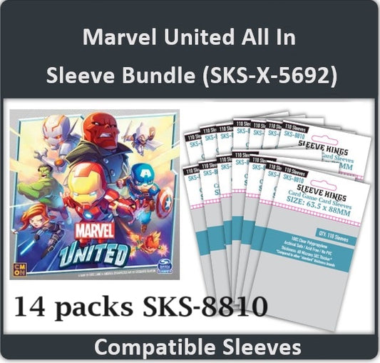 "Marvel United All-In" Compatible Sleeve Bundle (8810 X 14)