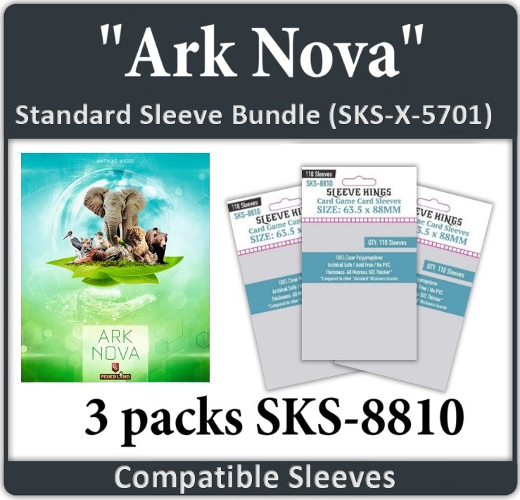 "Ark Nova" Compatible Card Sleeve Bundle (8810 X 3)