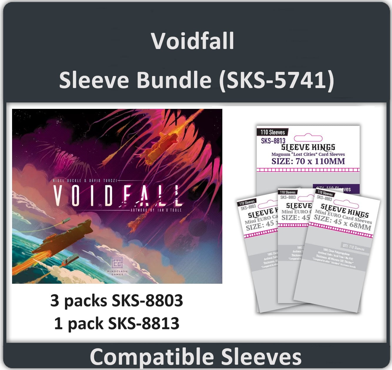 "Voidfall" Compatible Card Sleeve Bundle (8803 X 3, 8813 X 1)