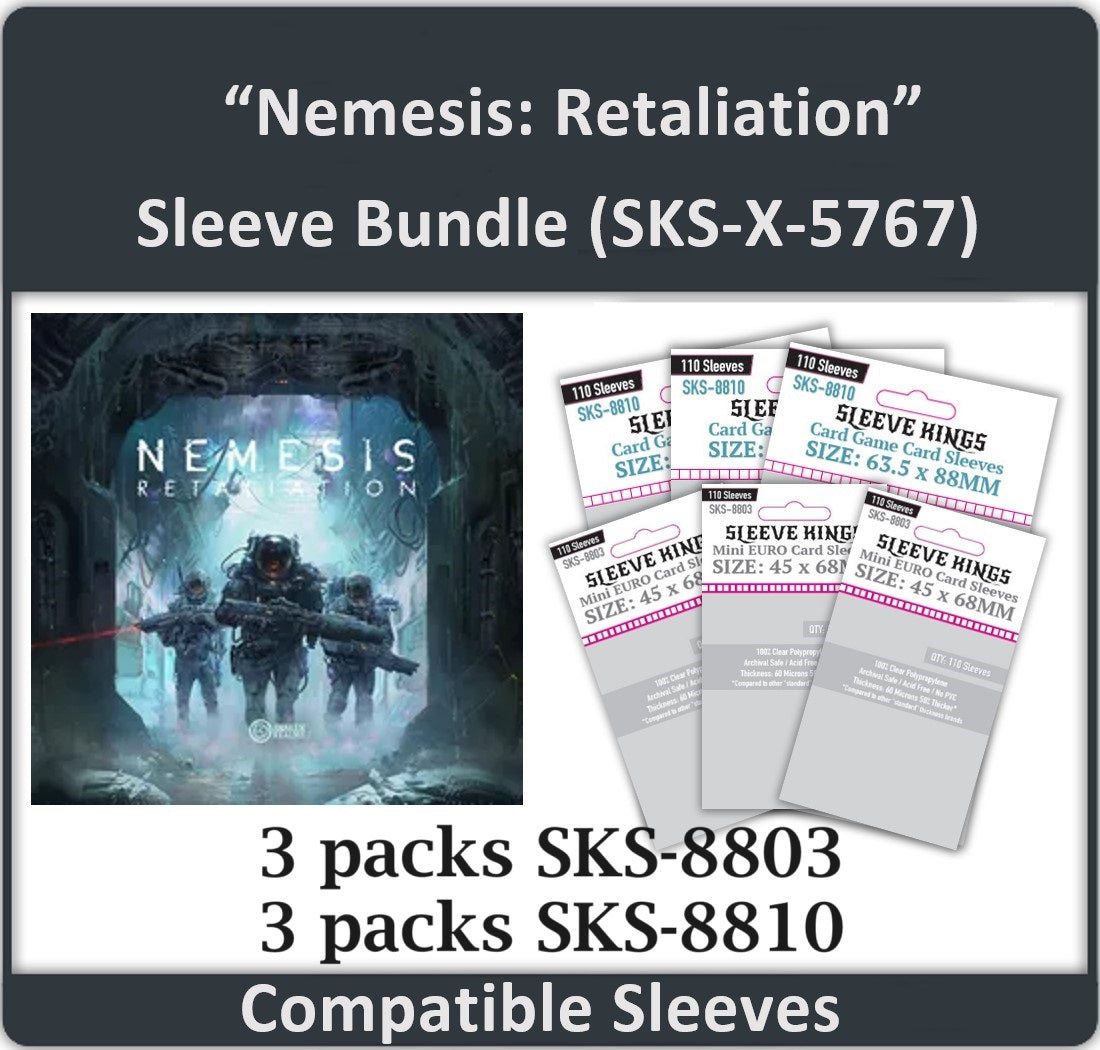 "Nemesis Retaliation" All In Gamefound Sleeve Bundle (8803 X 3 + 8810 X 3)