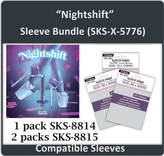 "Nightshift" Compatible Card Sleeve Bundle (8814 X 1 + 8815 X 2)