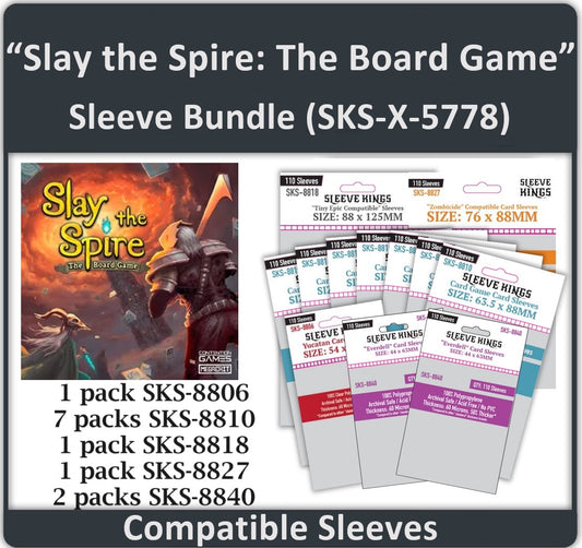 "Slay the Spire: The Board Game" Sleeve Bundle (8806 X 1 + 8810 X 7 + 8818 X 1 + 8827 X 1 + 8840 X 2)