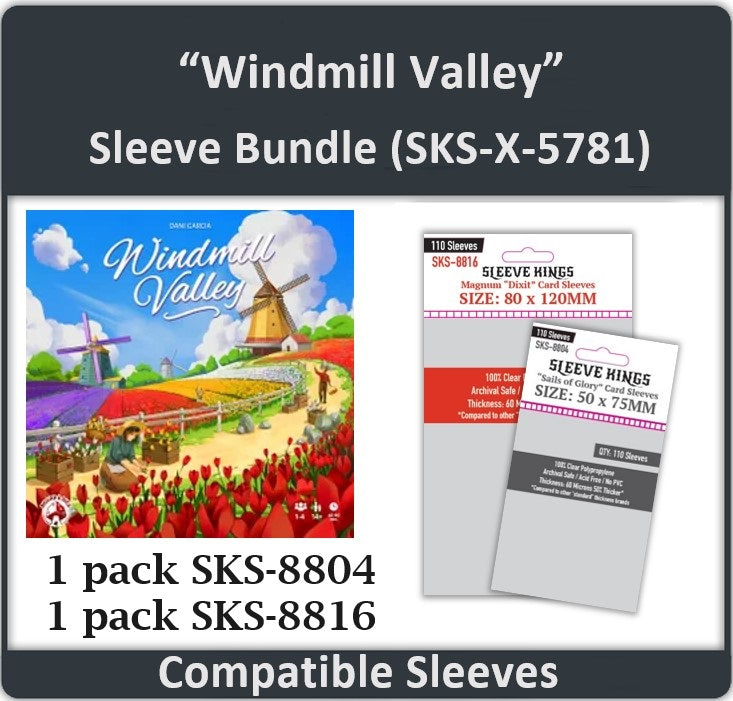 "Windmill Valley" Compatible Card Sleeve Bundle (8804 x 1 + 8816 x 1)