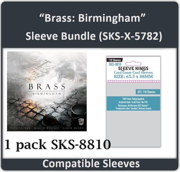 "Brass: Birmingham" Compatible Card Sleeve Bundle (8810 x 1)