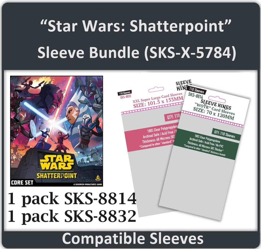 "Star Wars: Shatterpoint" Compatible Card Sleeve Bundle (8814 x 1 + 8832 x 1)