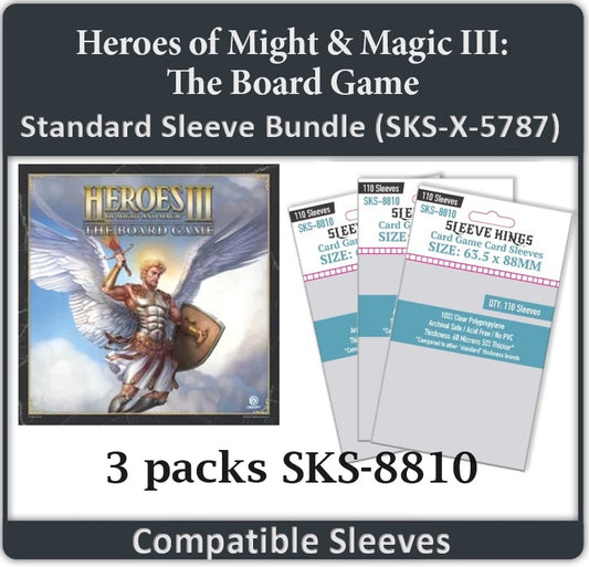 "Heroes of Might & Magic III: The Board Game" Compatible Card Sleeve Bundle (8810 x 3)