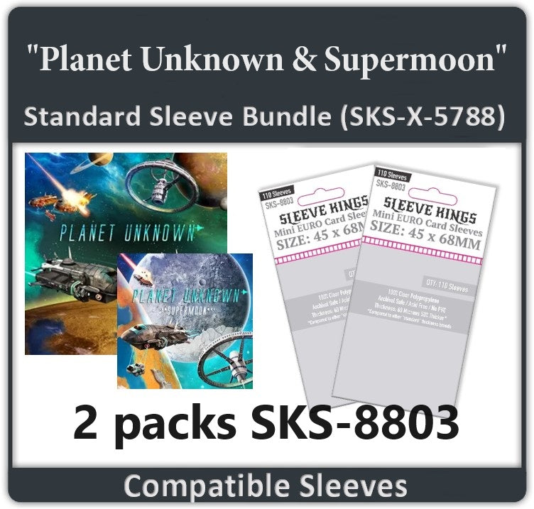 "Planet Unknown  & Supermoon" Expansion Compatible Card Sleeve Bundle (8803 x 2)