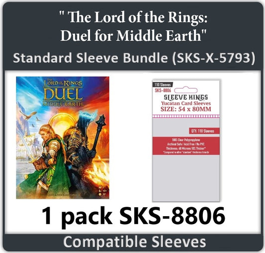 "The Lord of the Rings: Duel for Middle Earth" Compatible Card Sleeve Bundle (8806 x 1)