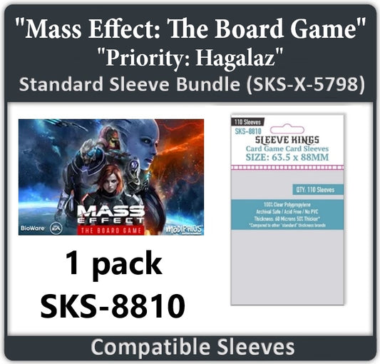 "Mass Effect: The Board Game- Priority: Hagalaz" Compatible Card Sleeve Bundle (8810 x 1)