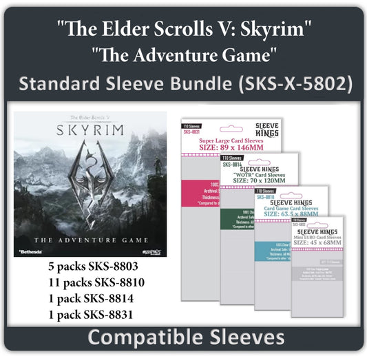 "The Elder Scrolls V: Skyrim – The Adventure Game" Compatible Card Sleeve Bundle (8803 x 5, 8810 x 11, 8814 x 1, 8831 x 1)