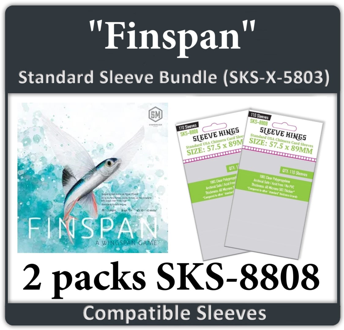 "Finspan" Compatible Card Sleeve Bundle (8808 x 2)