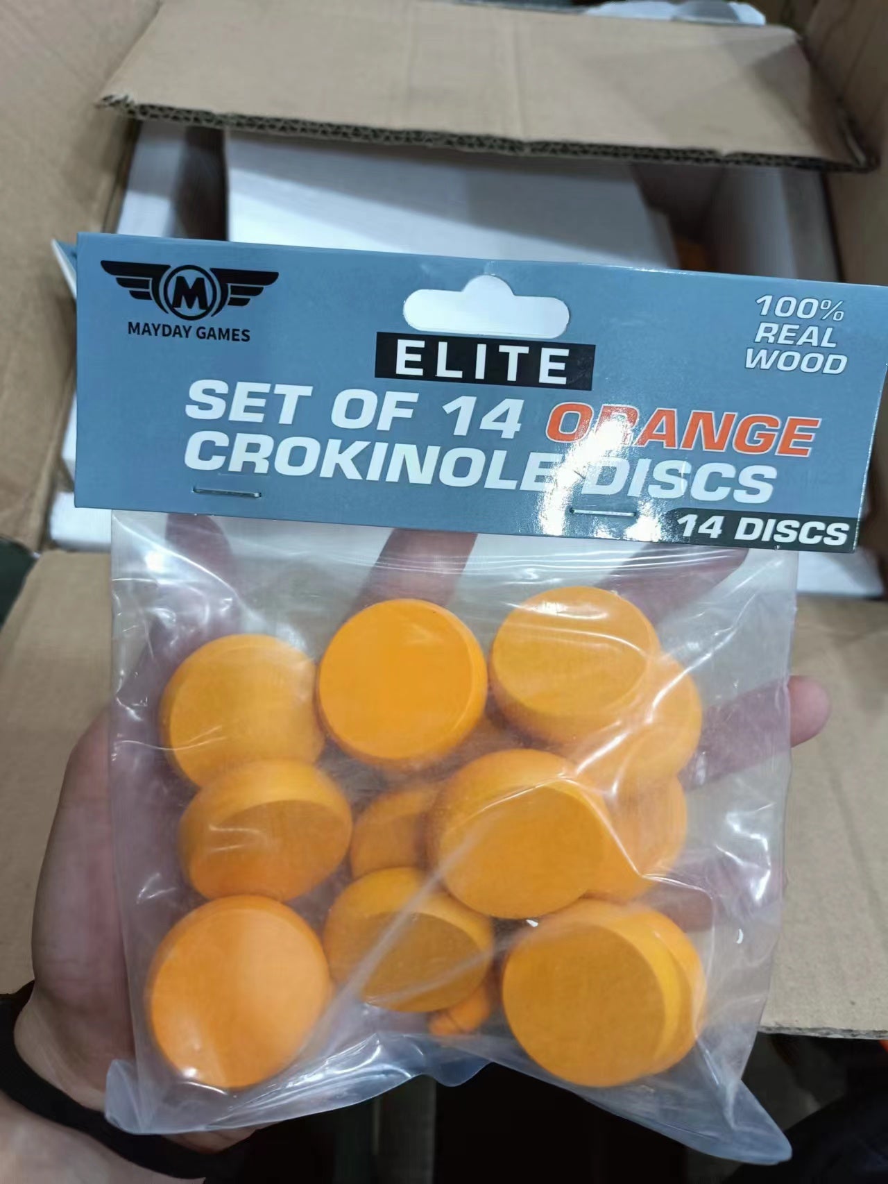 ELITE 14 Count Crokinole Discs (Choose from 10 colors) + Scoring Peg