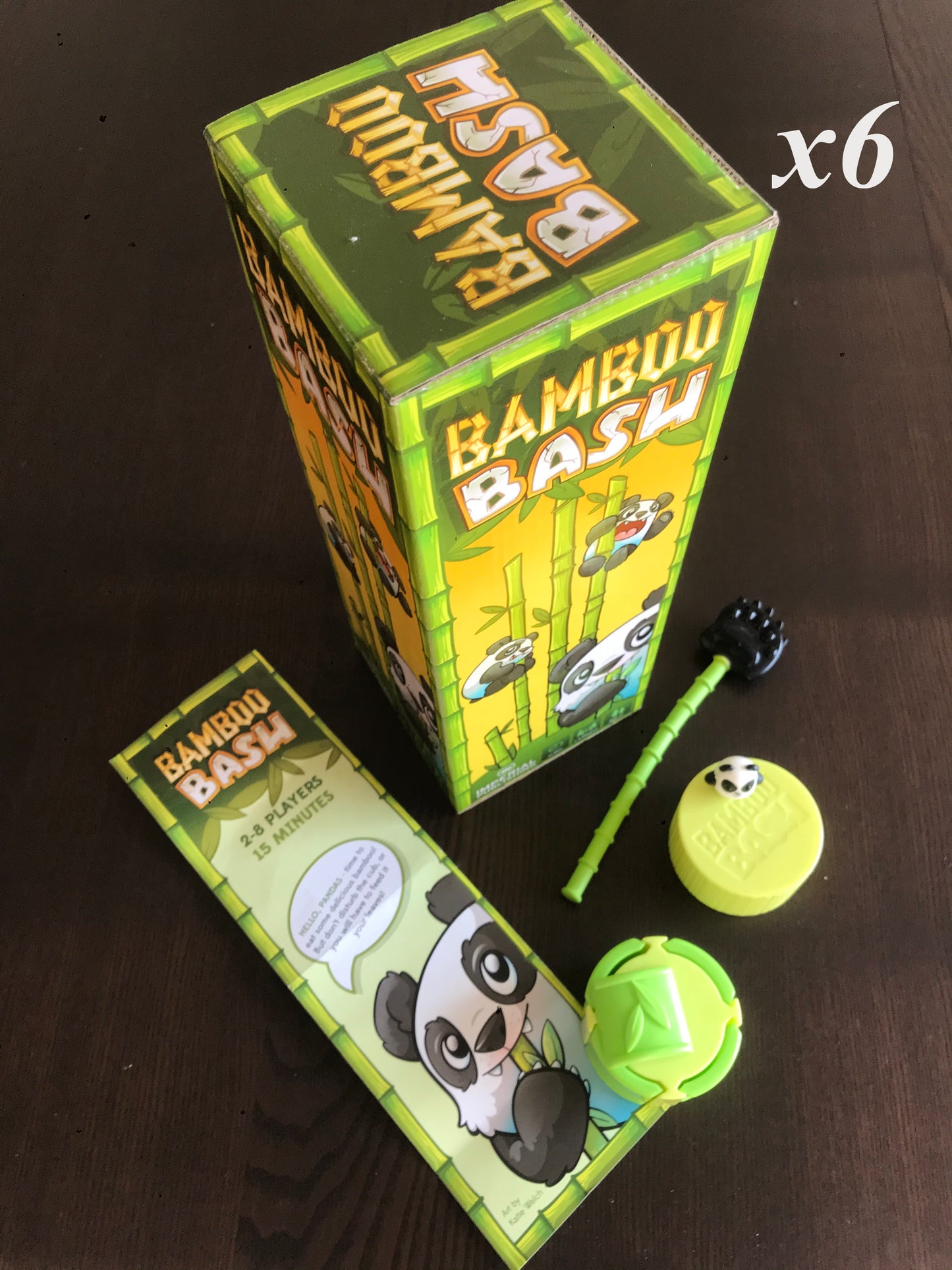 Bamboo Bash 2-8 Player Panda Dexterity Game (Case Lot of 6 Games)