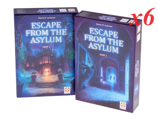 Escape from the Asylum 1-6 Player Cooperative Game (Case Lot of 6 Copies)