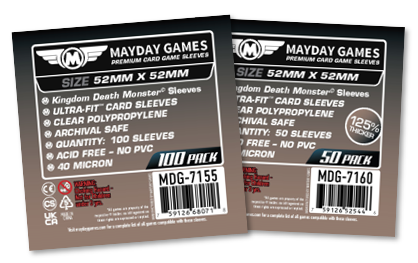 "Kingdom Death Monster" Card Sleeves (52 X 52mm) (Premium 7160 or Standard 7155)