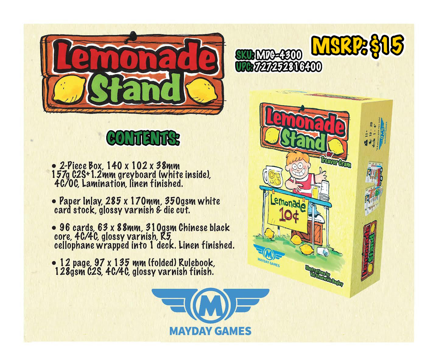 Lemonade Stand Card Game 2-4 Players (PREORDER)