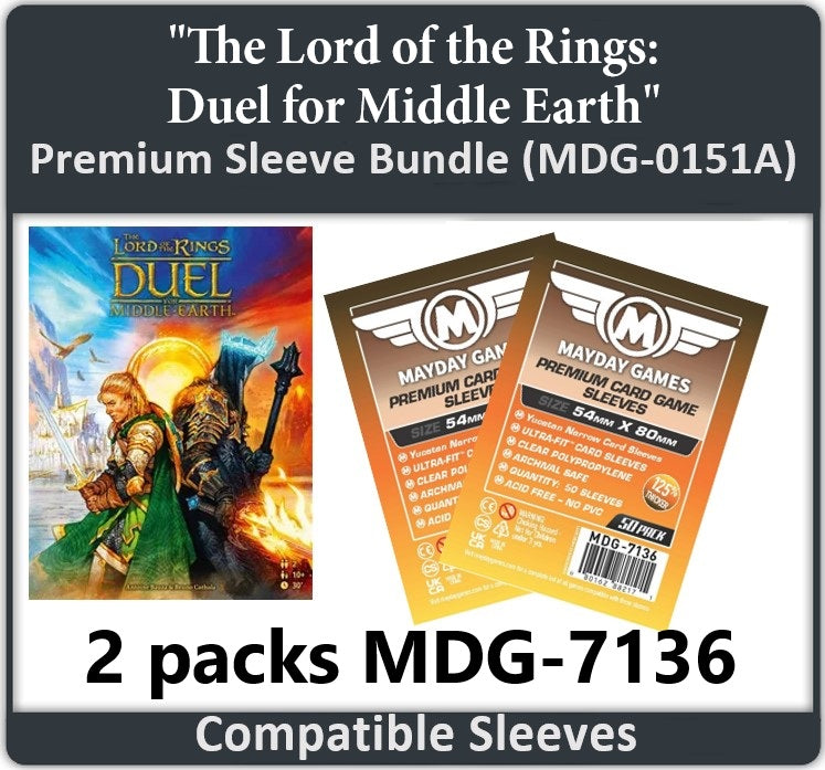 "The Lord of the Rings: Duel for Middle Earth" Compatible Card Sleeve Bundle