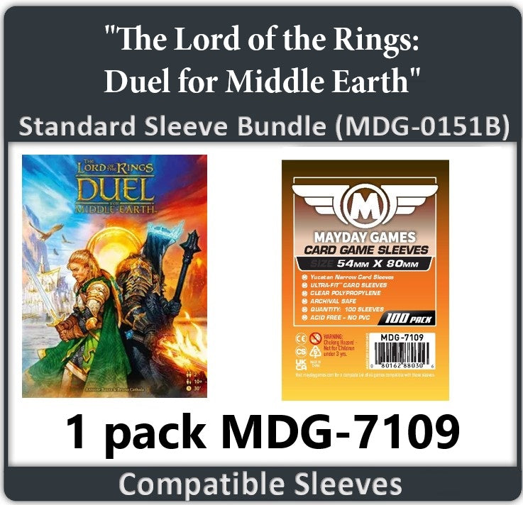 "The Lord of the Rings: Duel for Middle Earth" Compatible Card Sleeve Bundle