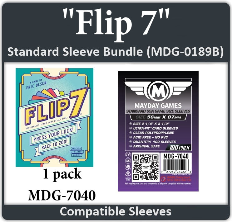 "Flip 7" Compatible Card Sleeve Bundle