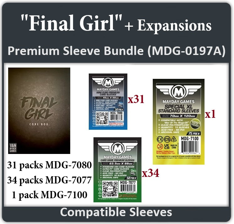 "Final Girl "+ Expansions Compatible Card Sleeve Bundle