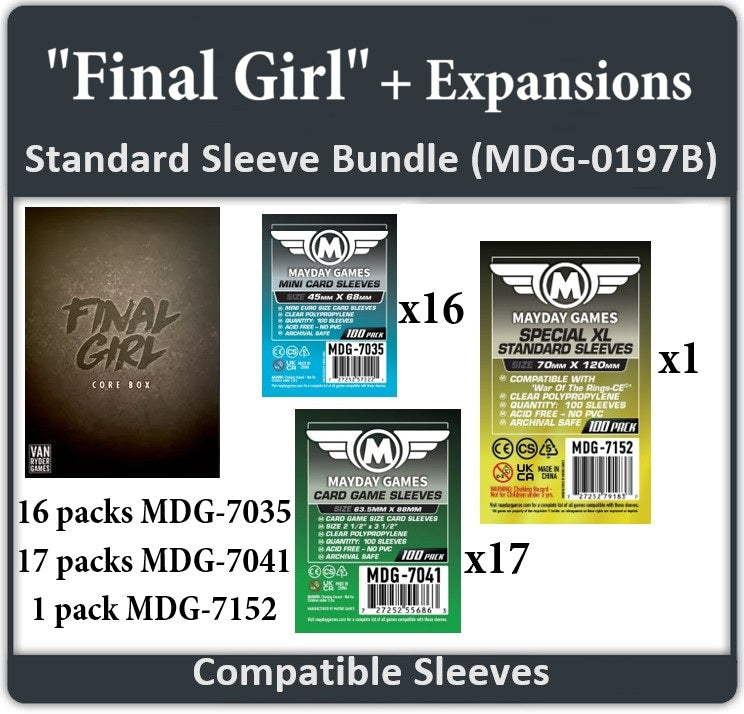 "Final Girl "+ Expansions Compatible Card Sleeve Bundle