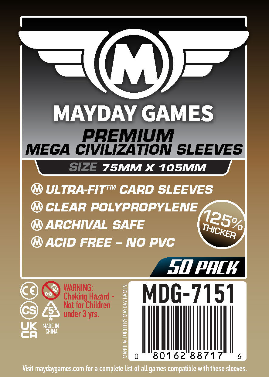 "Mega Civilization" Compatible Card Sleeves (75x105mm)