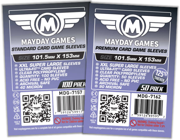 "XXL Super Large" Sleeves (101.5x153mm) - (Premium 7162 or Standard 7157)