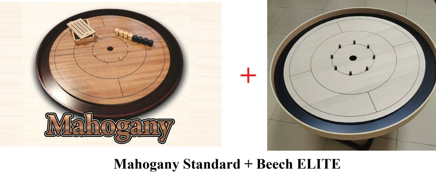 GAMA Special: Crokinole TOURNAMENT x2 (Mahogany or Beech) in Standard or Elite