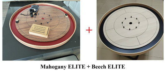GAMA Special: Crokinole TOURNAMENT x2 (Mahogany or Beech) in Standard or Elite