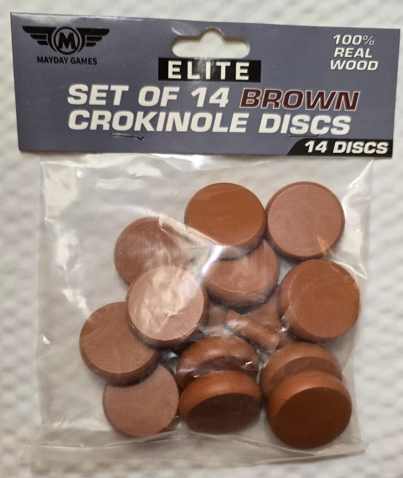 ELITE 14 Count Crokinole Discs (Choose from 10 colors) + Scoring Peg