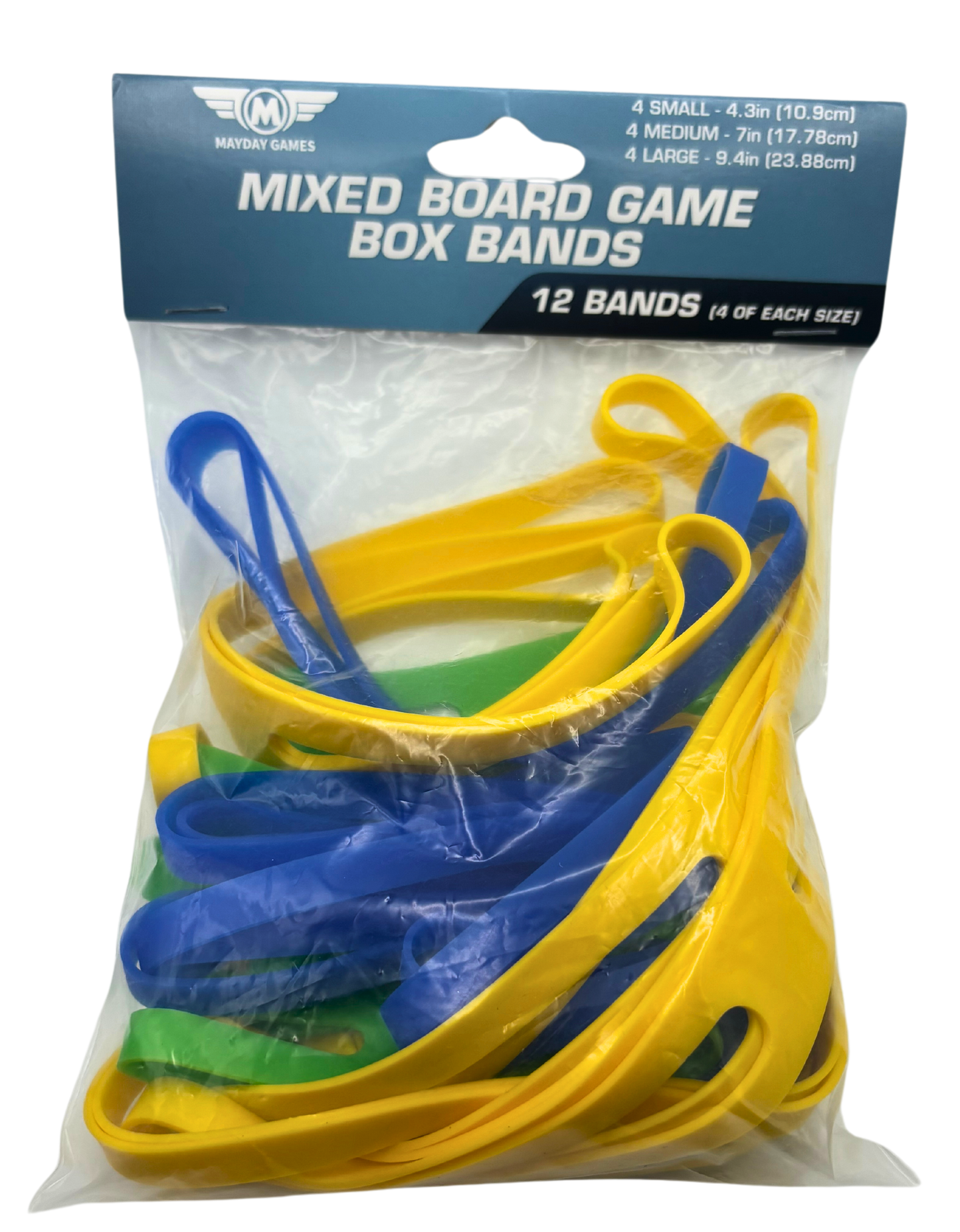 12 Pack of Mixed Board Game Box Bands (4 of each Small, Medium, Large)