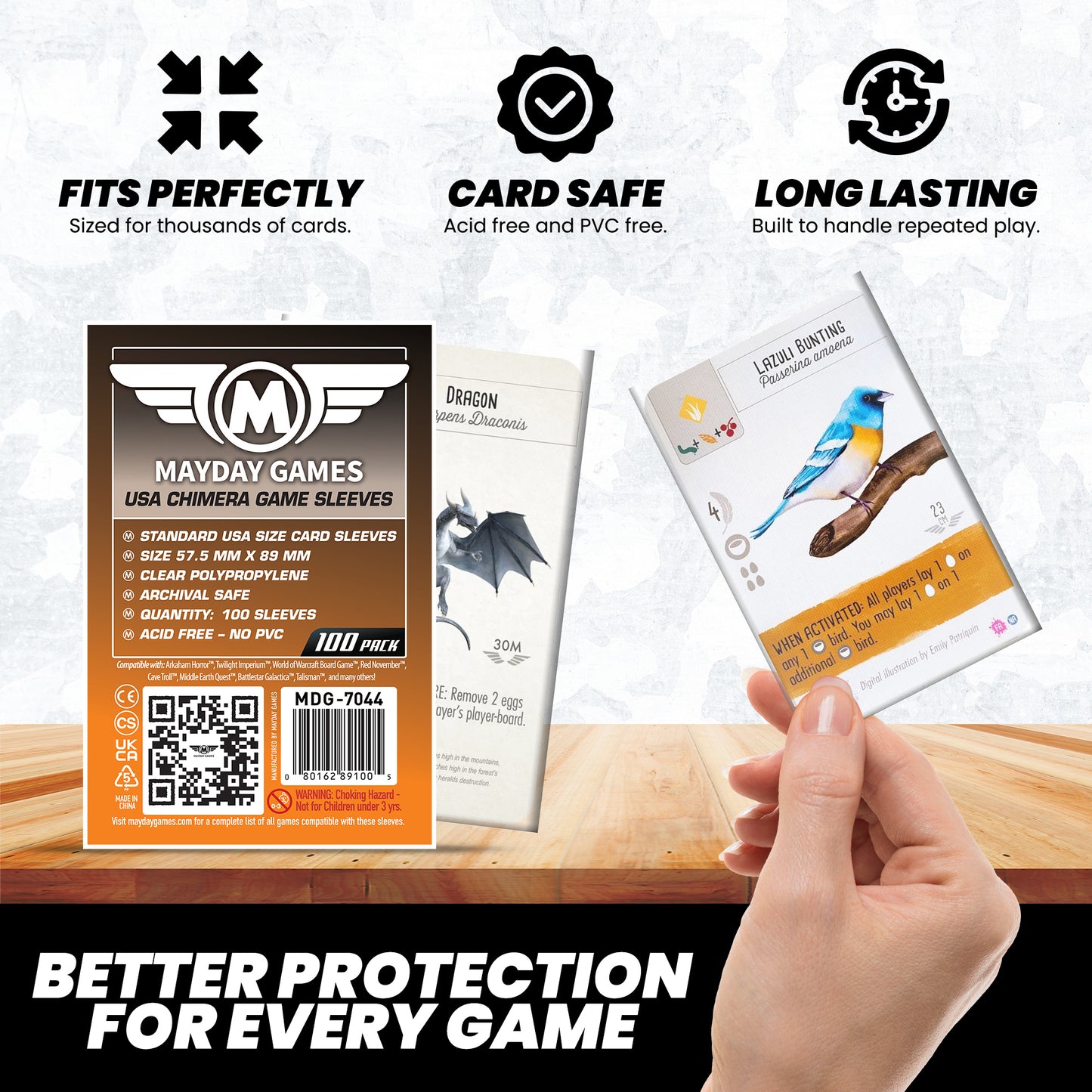 USA Chimera Card Sleeves (57.5x89mm) (Premium 7078 Or Standard 7044)