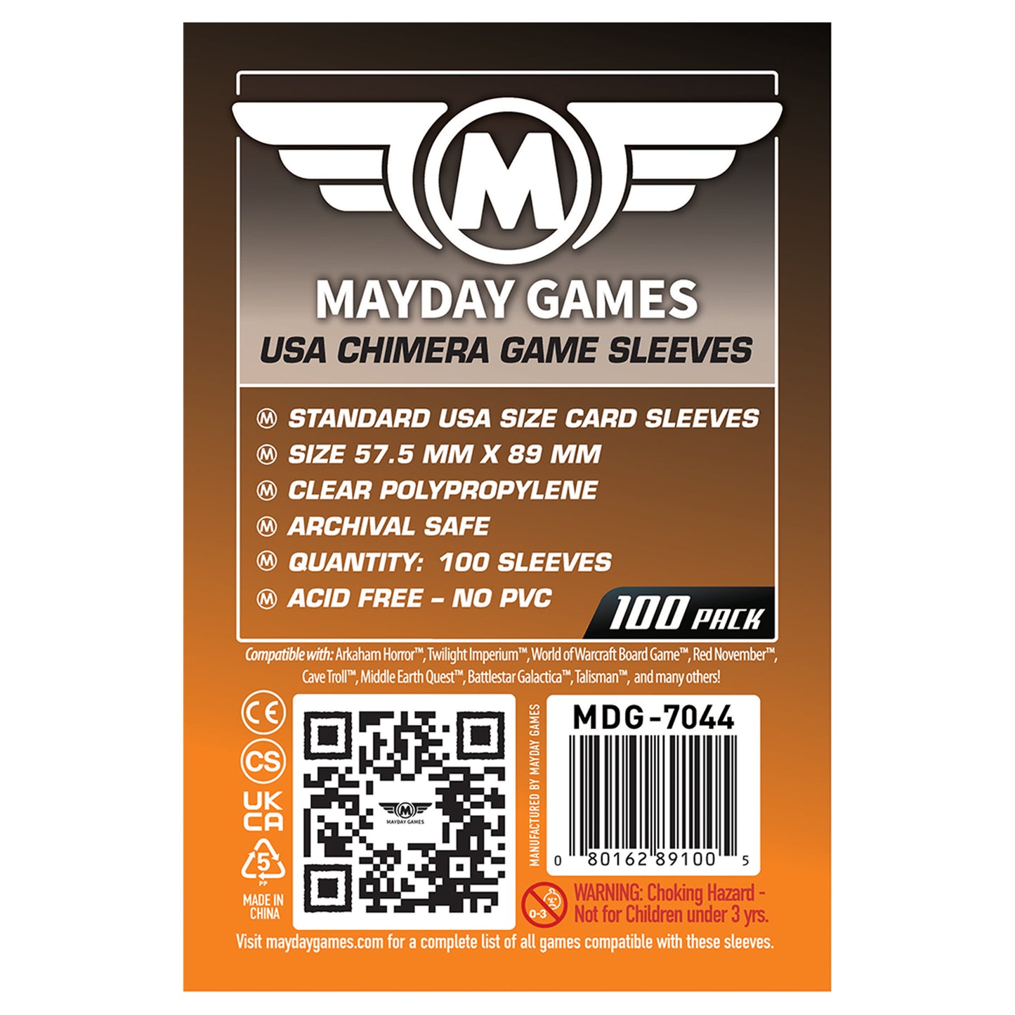 USA Chimera Card Sleeves (57.5x89mm) (Premium 7078 Or Standard 7044)