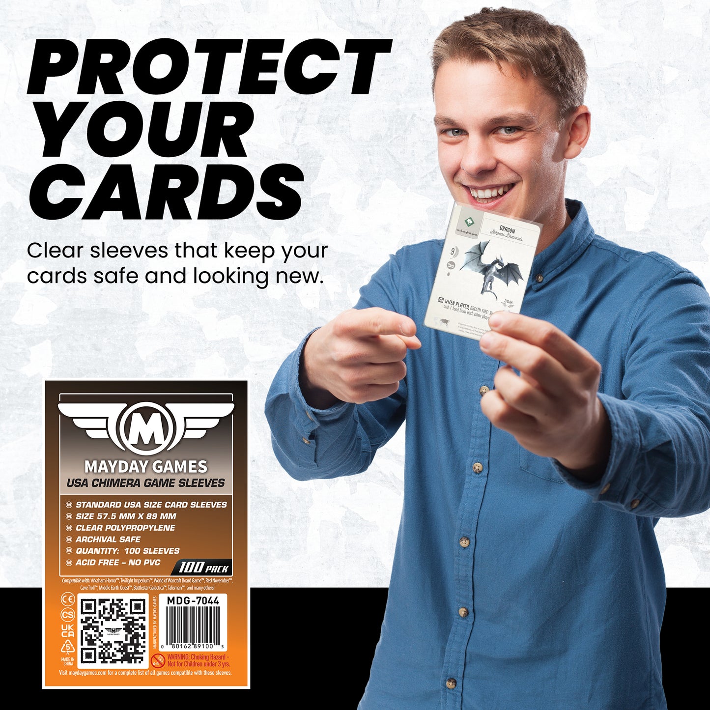USA Chimera Card Sleeves (57.5x89mm) (Premium 7078 Or Standard 7044)