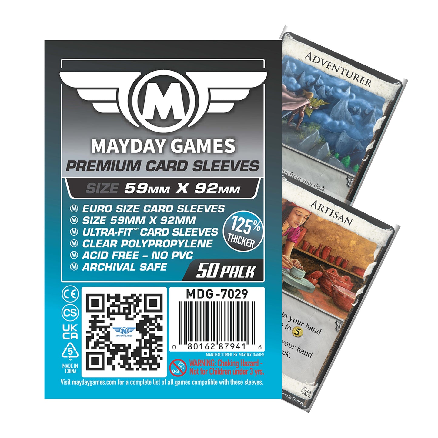 Euro Game Card Sleeves (59x92mm) Standard 7028 or Premium 7029
